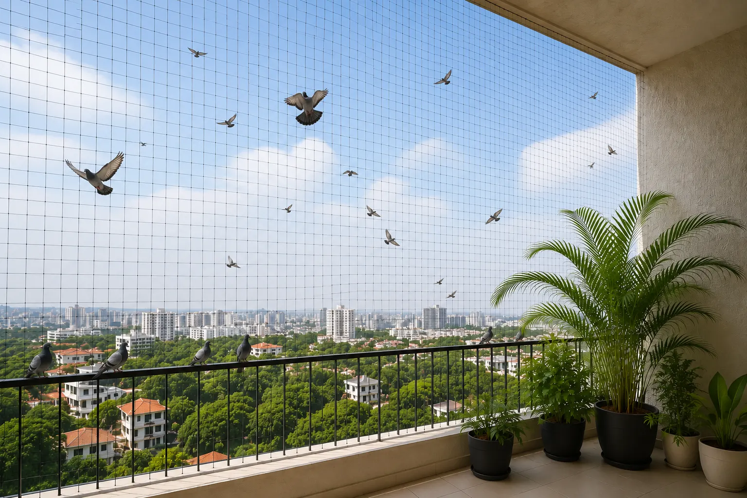 Commercial Anti-Bird Netting for Building Shaft
